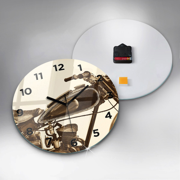 Orologio rotondo Moto d'epoca seppia