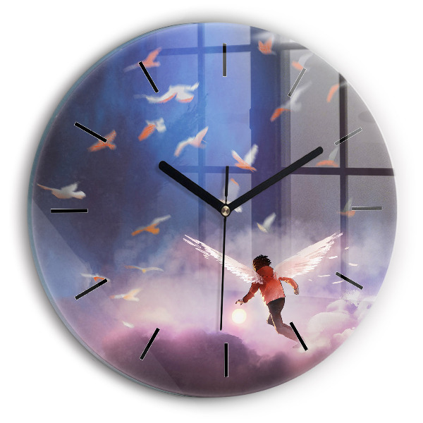 Orologio rotondo Ragazzo con le ali