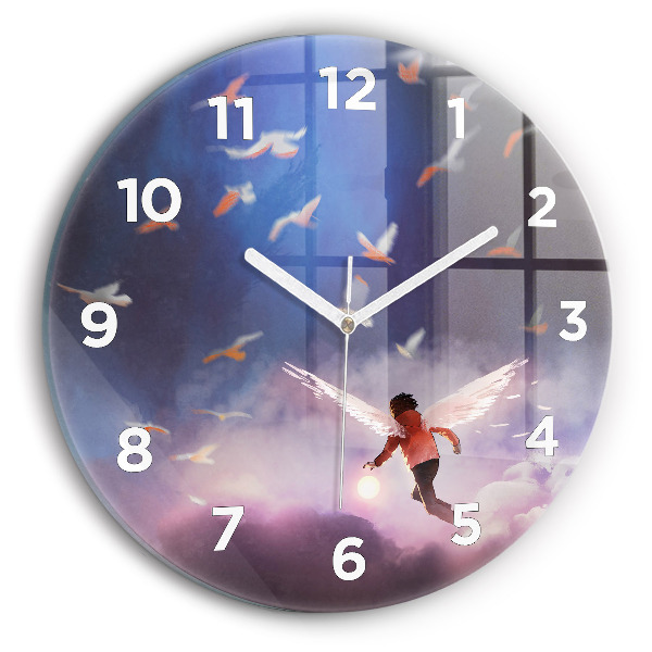 Orologio rotondo Ragazzo con le ali