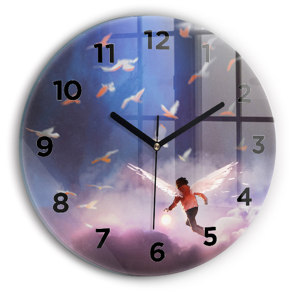 Orologio rotondo Ragazzo con le ali