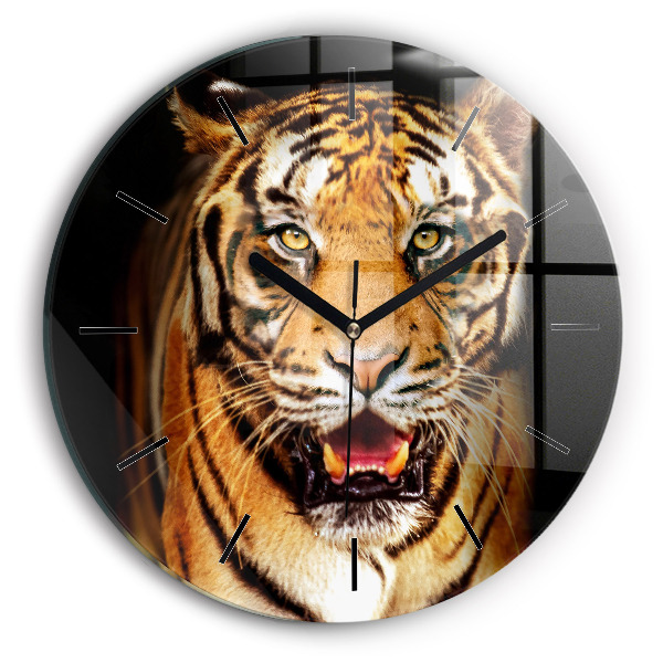 Orologio rotondo Tigre - sguardo selvaggio