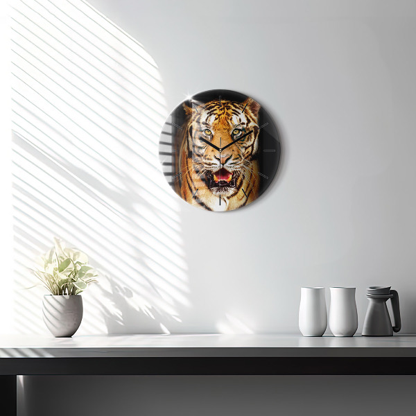 Orologio rotondo Tigre - sguardo selvaggio