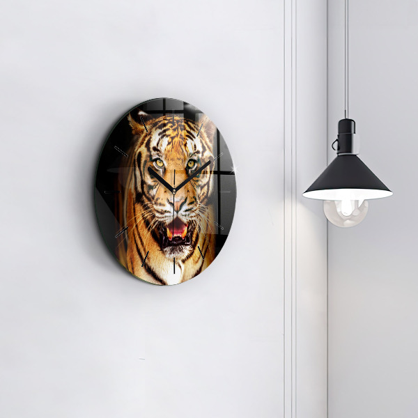 Orologio rotondo Tigre - sguardo selvaggio