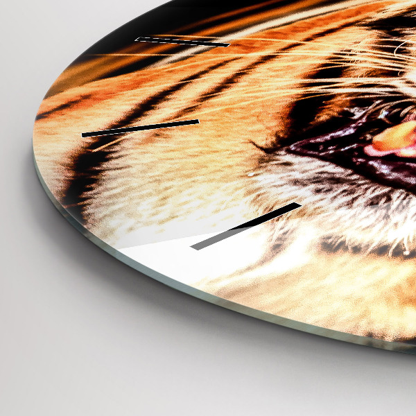 Orologio rotondo Tigre - sguardo selvaggio