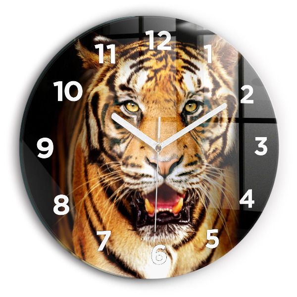 Orologio rotondo Tigre - sguardo selvaggio
