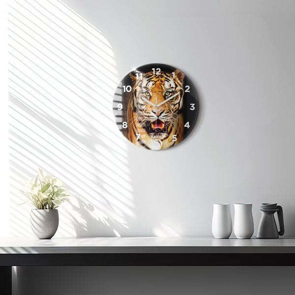 Orologio rotondo Tigre - sguardo selvaggio