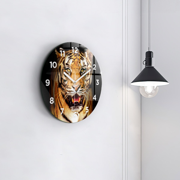 Orologio rotondo Tigre - sguardo selvaggio