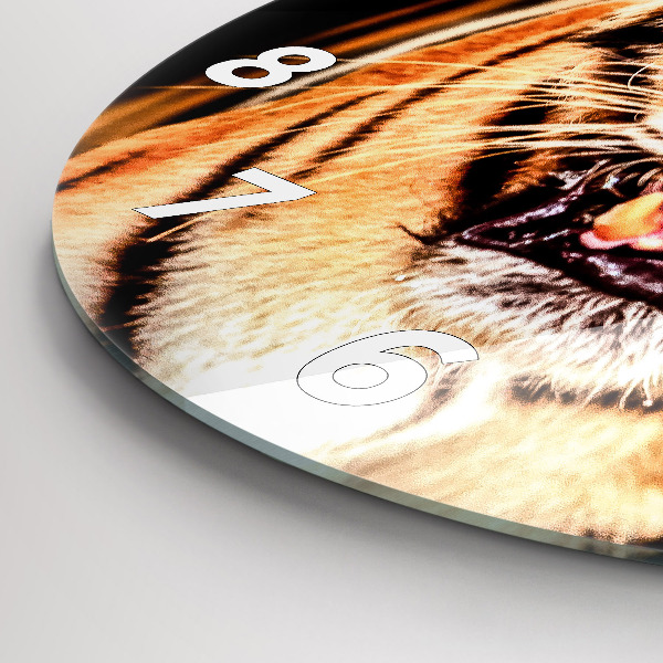 Orologio rotondo Tigre - sguardo selvaggio