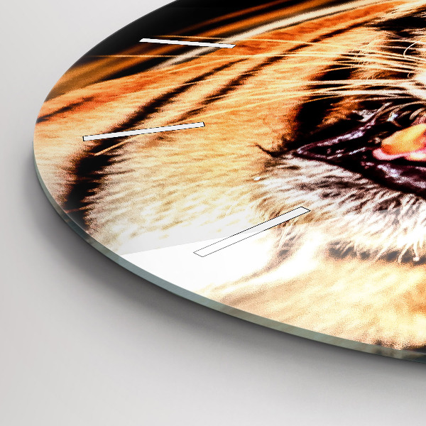 Orologio rotondo Tigre - sguardo selvaggio