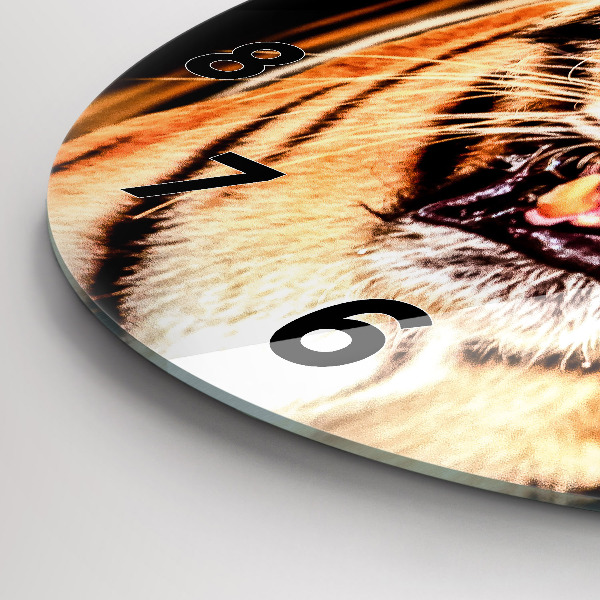 Orologio rotondo Tigre - sguardo selvaggio
