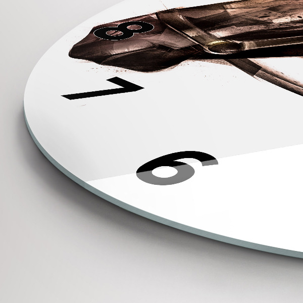 Orologio rotondo Profilo del cavallo dipinto