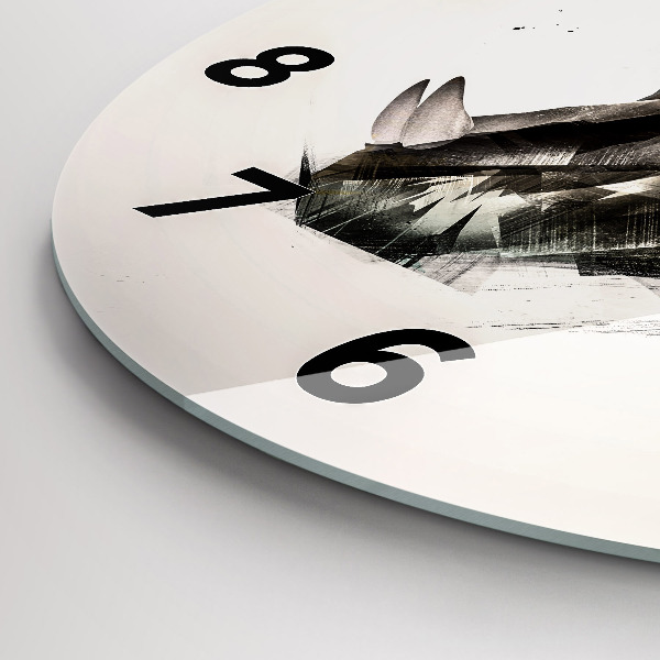 Orologio rotondo ritratto dipinto di una tigre