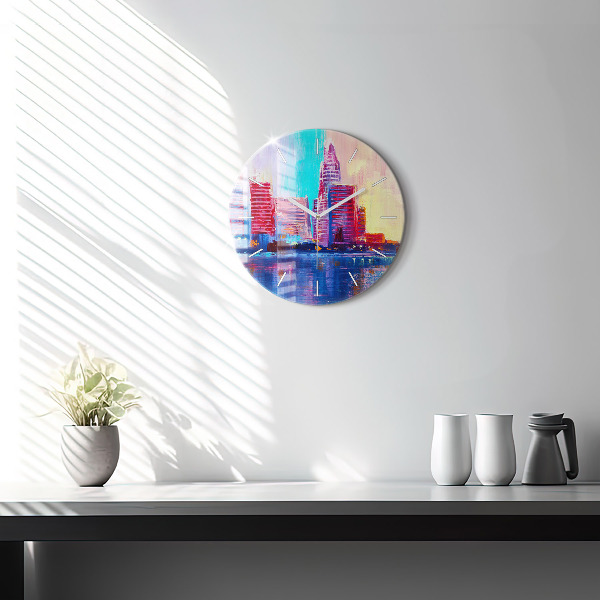 Orologio rotondo Astrazione del grattacielo