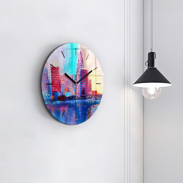 Orologio rotondo Astrazione del grattacielo