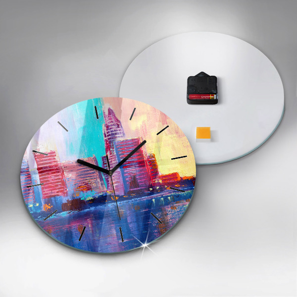 Orologio rotondo Astrazione del grattacielo