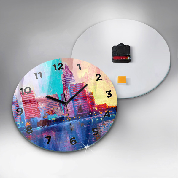 Orologio rotondo Astrazione del grattacielo