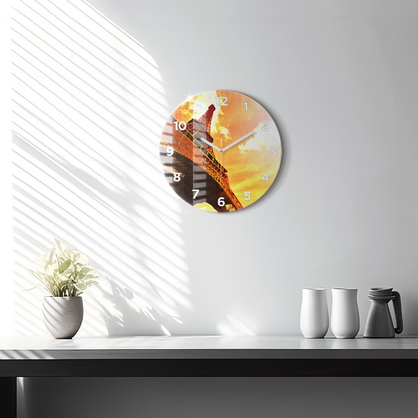 Orologio rotondo La Torre Eiffel a Parigi