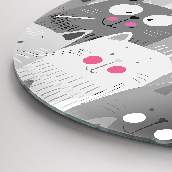 Orologio rotondo Modello con gatti
