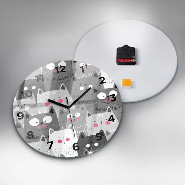 Orologio rotondo Modello con gatti