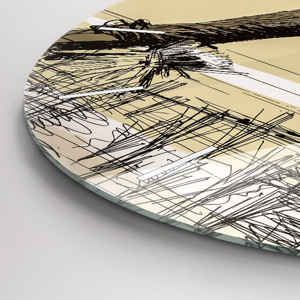 Orologio rotondo Donna che raccoglie il riso