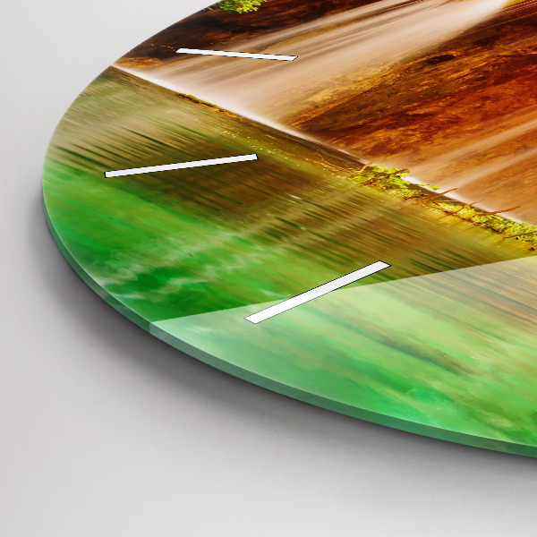 Orologio rotondo in vetro Vista della cascata