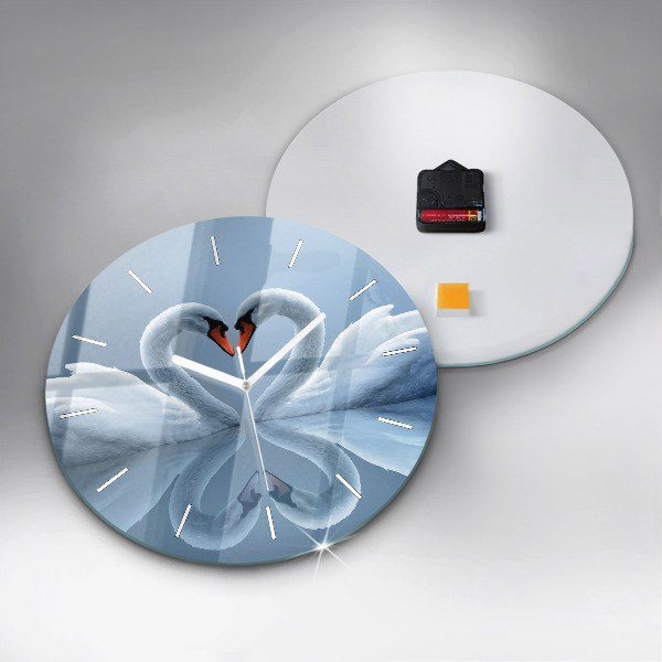 Orologio rotondo Cigni nel cuore