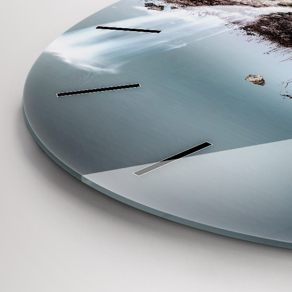 Orologio rotondo Isola volante e cascata