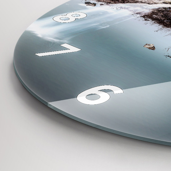 Orologio rotondo Isola volante e cascata