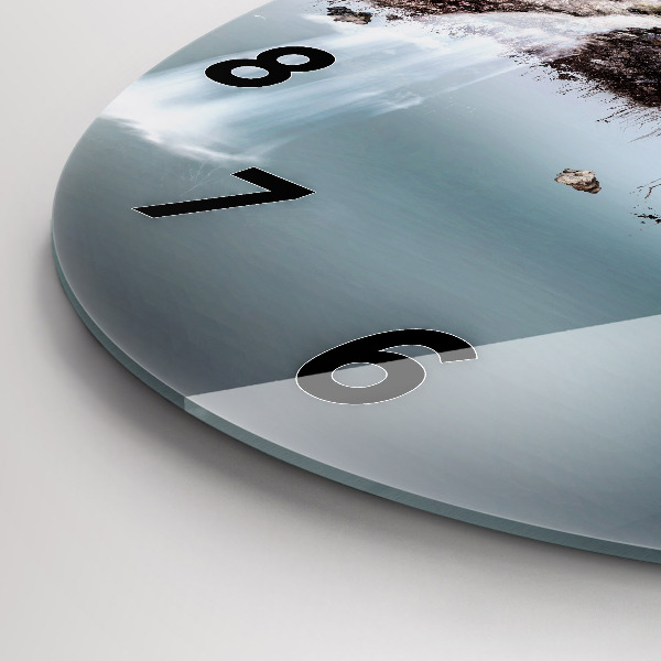 Orologio rotondo Isola volante e cascata