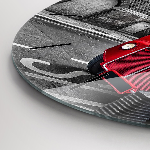 Orologio rotondo Autobus rosso a due piani