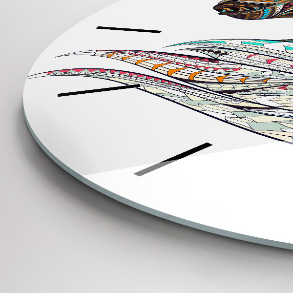 Orologio rotondo in vetro Illustrazione di cavallo