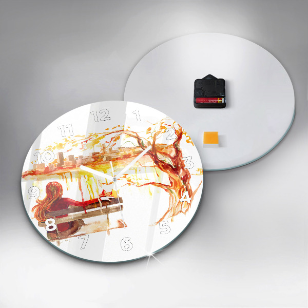 Orologio rotondo Paesaggio autunnale