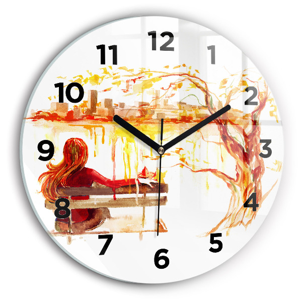 Orologio rotondo Paesaggio autunnale