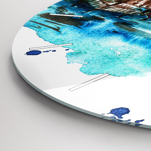 Orologio rotondo Immagine di un'isola deserta