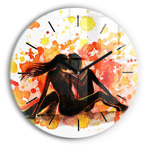 Orologio rotondo Amore e una coppia innamorata