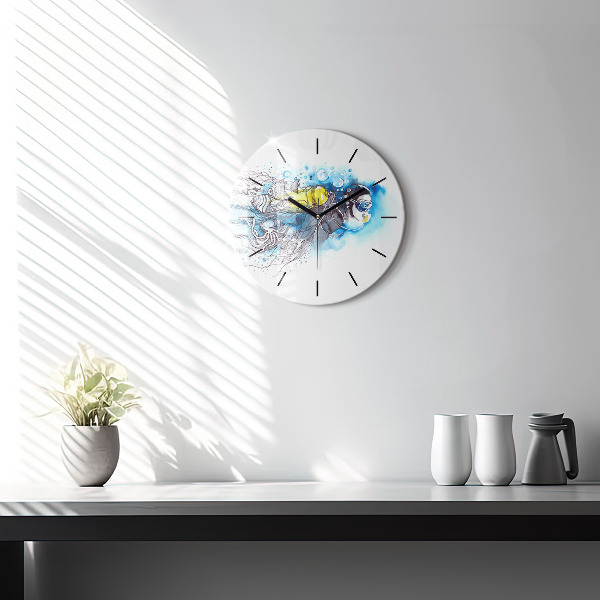 Orologio rotondo Vita dei pesci sottomarini