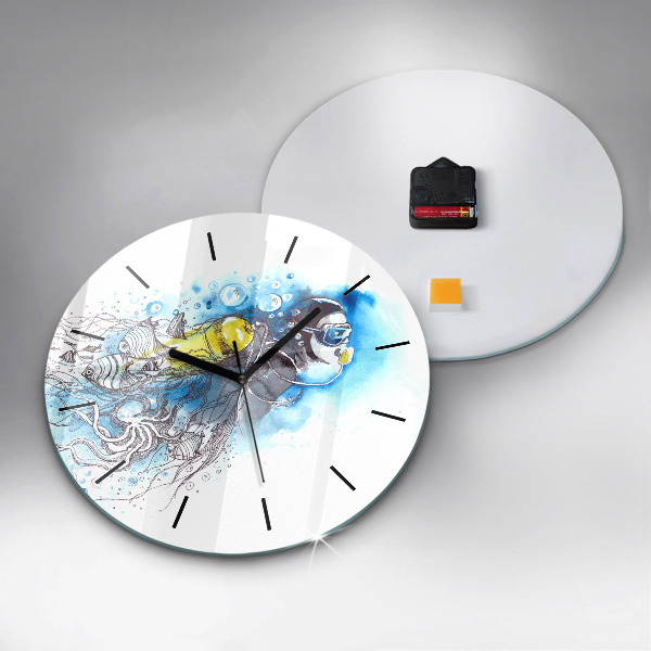 Orologio rotondo Vita dei pesci sottomarini