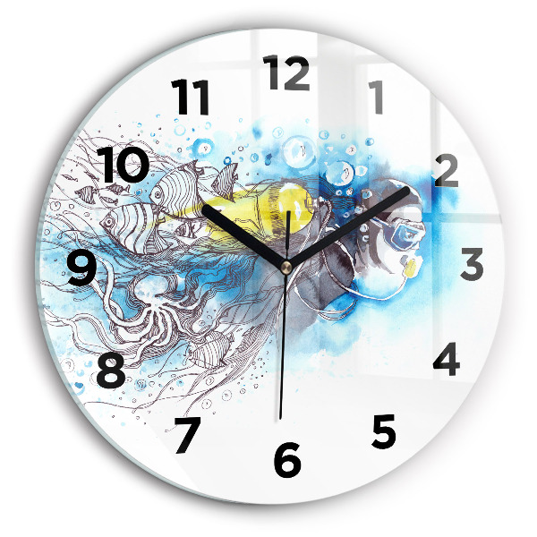 Orologio rotondo Vita dei pesci sottomarini