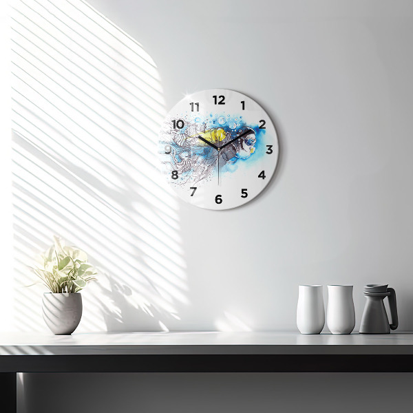 Orologio rotondo Vita dei pesci sottomarini
