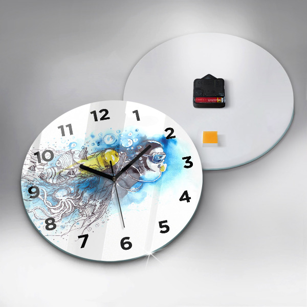 Orologio rotondo Vita dei pesci sottomarini