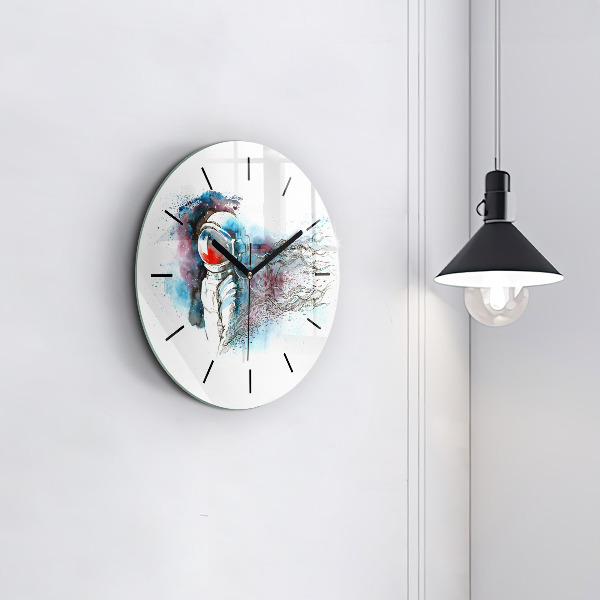 Orologio rotondo Astrazione astronauta