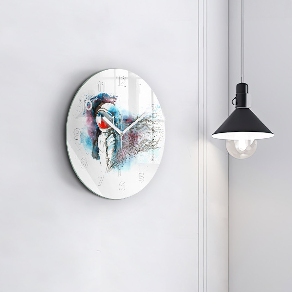 Orologio rotondo Astrazione astronauta