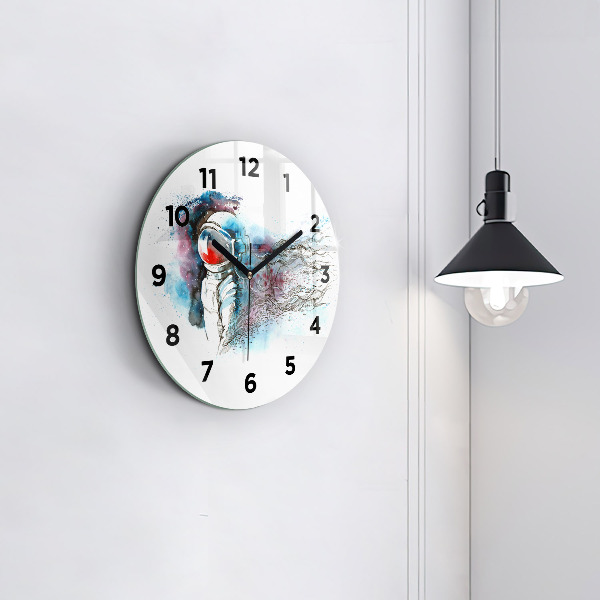 Orologio rotondo Astrazione astronauta