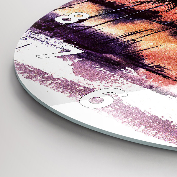 Orologio rotondo Paesaggio tropicale