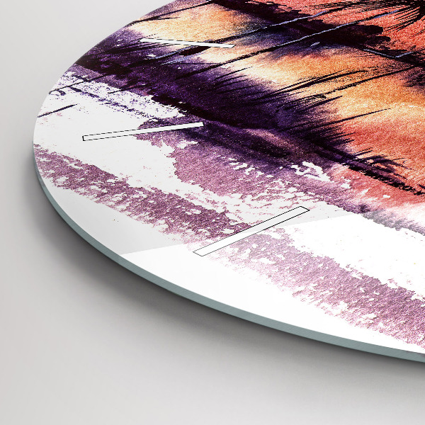 Orologio rotondo Paesaggio tropicale