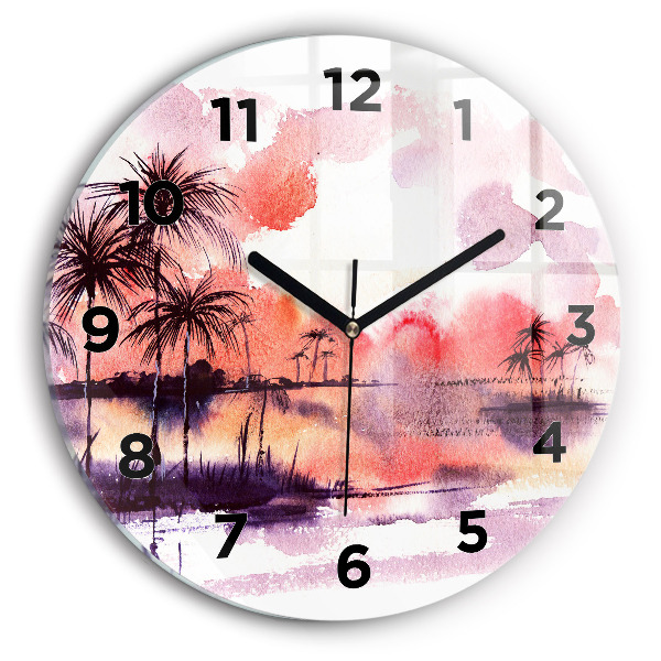 Orologio rotondo Paesaggio tropicale