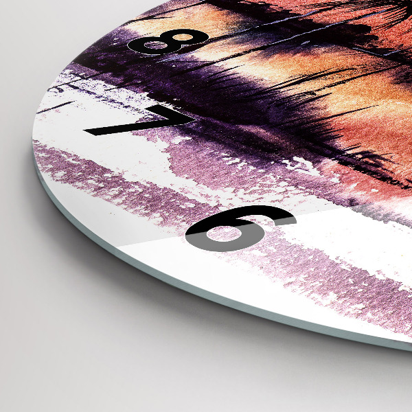 Orologio rotondo Paesaggio tropicale