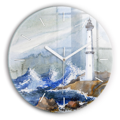 Orologio rotondo Il mare e il faro