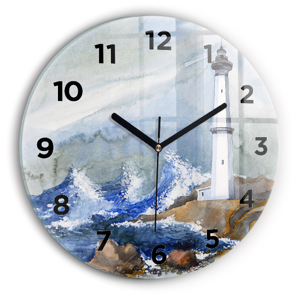 Orologio rotondo Il mare e il faro