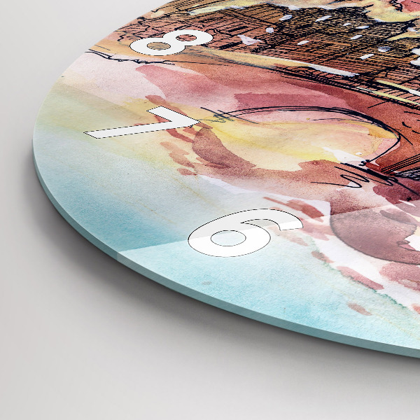 Orologio rotondo Paesaggio dipinto di Parigi